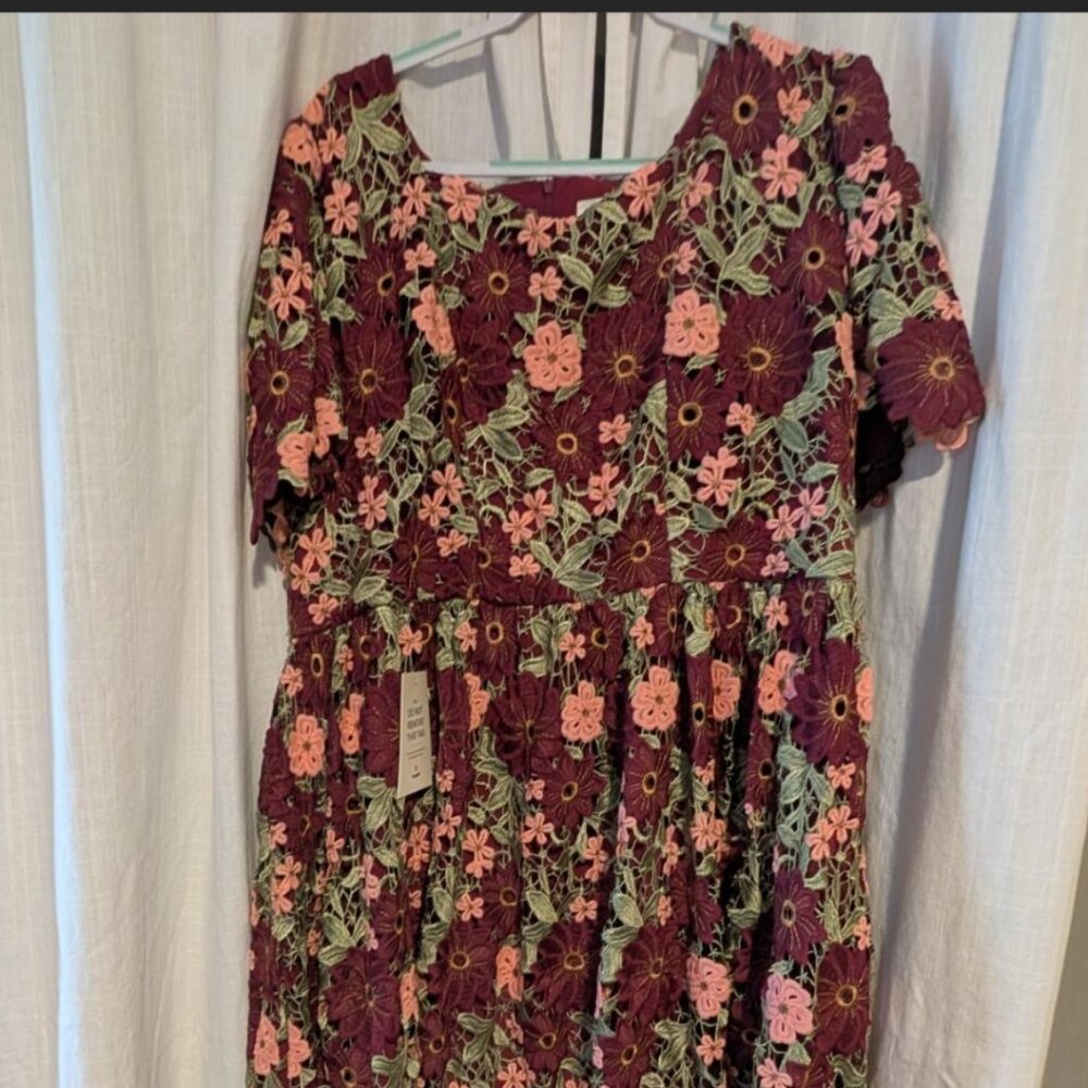 JessaKae Waltz Flower Lace Midi Dress 3XL NWT